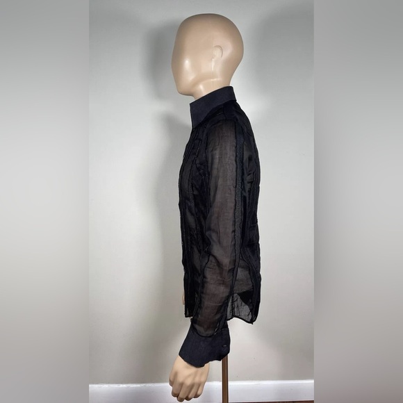 J. Lindeberg Button Up Shirt Black Long Sleeve Men’s Size M - Picture 5 of 7